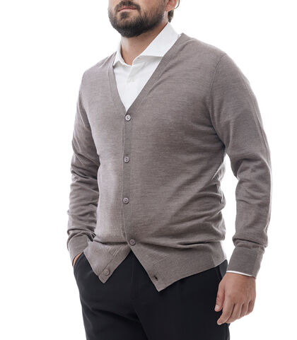 Cardigan taupe, Valerio 1966, 24U4T3052TSTAUPI, 001