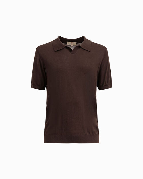 Maglia polo marrone, BROWN