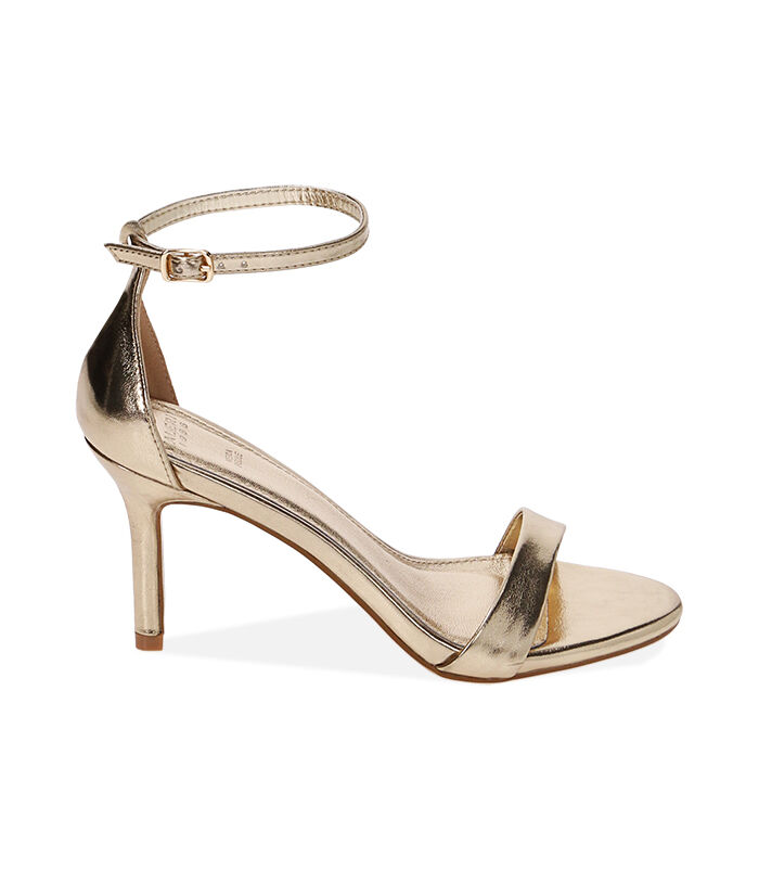 Sandalo oro tacco sale