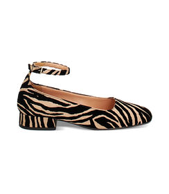 Ballerine in microfibra con stampa animalier, Valerio 1966, 24M8T1513MFLEOP035, 001 preview