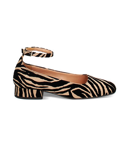 Ballerine in microfibra con stampa animalier, Valerio 1966, 24M8T1513MFLEOP035, 001