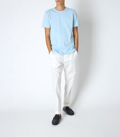 Pantalone da uomo con pinces bianco, Valerio 1966, 25N8T5012TSBIAN44, 001 preview