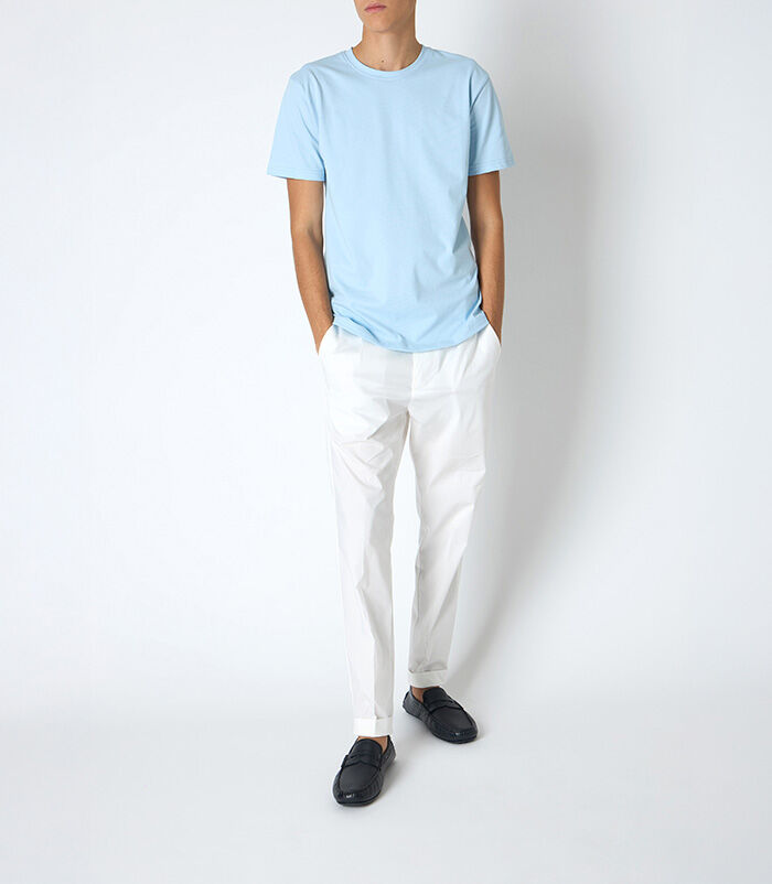 Pantalone da uomo con pinces bianco, Valerio 1966, 25N8T5012TSBIAN44