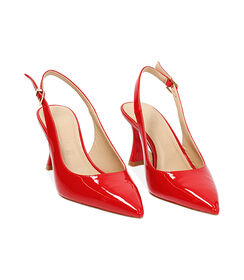 Décolleté slingback da donna rosse in vernice, Valerio 1966, 2521T4111VEROSS036, 003 preview