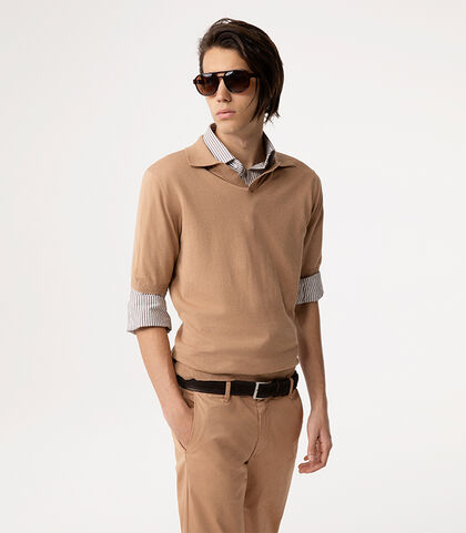 Maglia camel per un'estate di stile, Valerio 1966, 27U4T4757COCAMEI, 002
