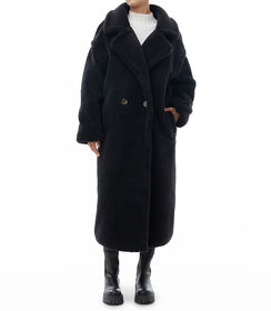 Cappotto teddy lungo nero, Valerio 1966, 24B4T4429FUNEROUNI, 001 preview