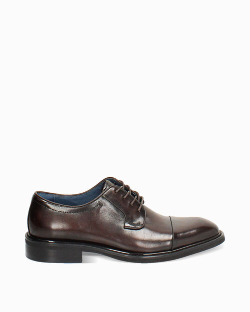 Scarpa allacciata da uomo in pelle moro, DK BROWN