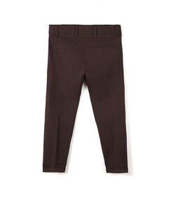 Pantaloni da uomo in tessuto color testa di moro, Valerio 1966, 26N9T1990TSMORO48, 005 preview
