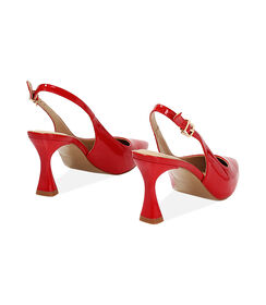 Décolleté slingback da donna rosse in vernice, Valerio 1966, 2521T4111VEROSS036, 004 preview
