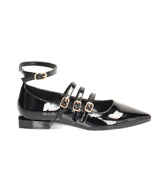 Ballerine nere con fibbie, Valerio 1966, 2449T4613VENERO036, 001 preview