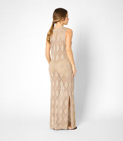 Vestito da donna in maglina oro, con spalla larga, Valerio 1966, 25B4T2466TSOROGUNI, 002 preview