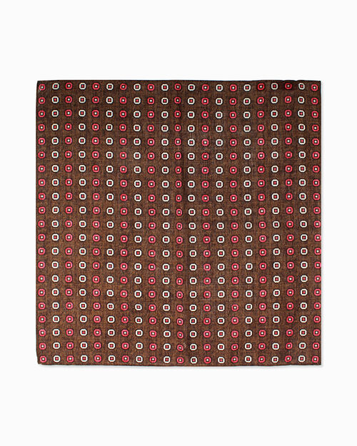 Pashmina marrone geometrica, BROWN