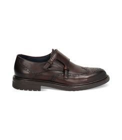 Stringate monk-strap moro in pelle, Valerio 1966, 24U6T3812PEMORO041, 001 preview