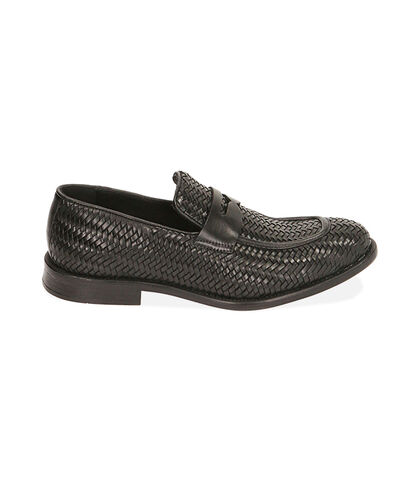 CALZATURA UOMO MOCASSINO PELLE-INTRECCIA, Valerio 1966, 1914T9702PINERO039, 001