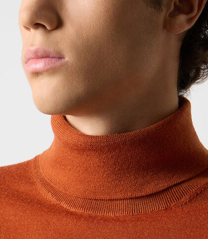 Maglione dolcevita ruggine da uomo, Valerio 1966, 26U4T3053TSRUGGI, 002