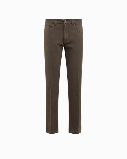 Jeans verdi chiusura con bottoni, GREEN