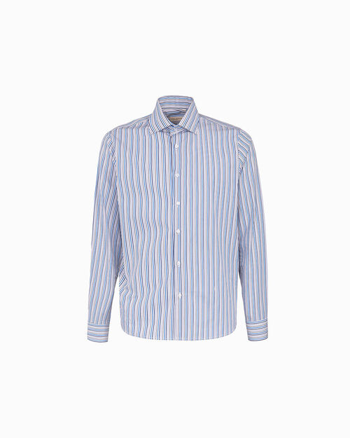 Camicia multicolor blu a righe verticali