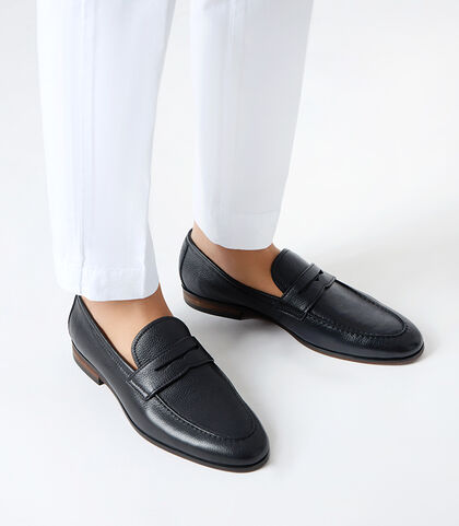 Mocassini da uomo neri in pelle basic, Valerio 1966, 25U6T3203PENERO039, 002