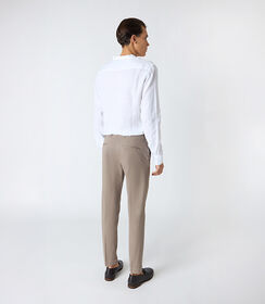 Pantalone  da uomo in cotone fango classico, Valerio 1966, 25N8T5001COFANG44, 002 preview