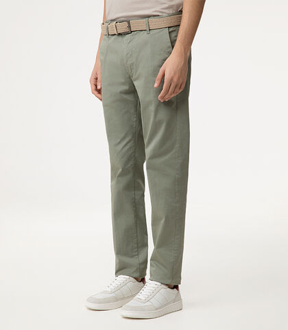 Pantaloni verde-salvia con fit slim, Valerio 1966, 27N9T6002TSVESA42, 002