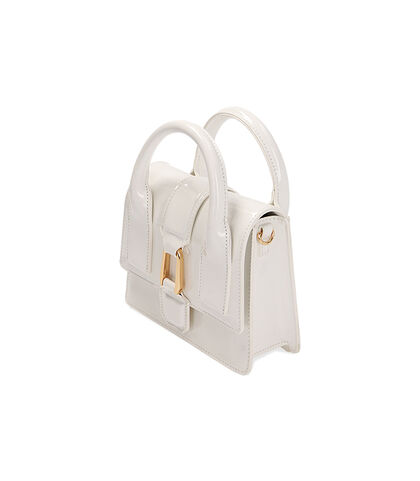 Mini bag bianca in vernice, Nuova Collezione, 2151T4537VEBIANUNI, 002