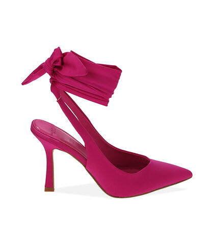 Décolleté lace-up fucsia, tacco 9,5 cm, Nuova Collezione, 2121T6316LYFUCS035, 001