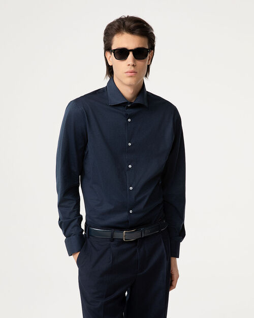Camicia blu eleganza senza tempo, BLUE
