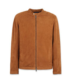 Giubbino in camoscio da uomo cognac, Valerio 1966, 25Z4T0771CMCOGN48, 001 preview