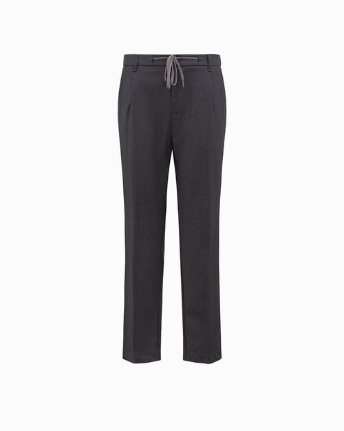 Pantaloni grigi con cintura regolabile, GREY