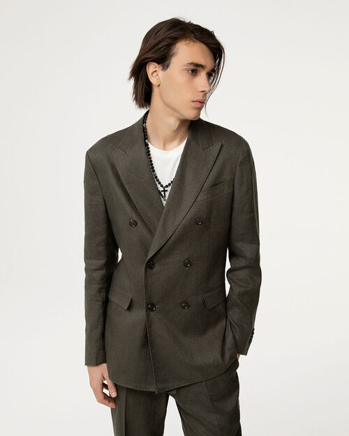 Completo giacca militare in lino, ARMY