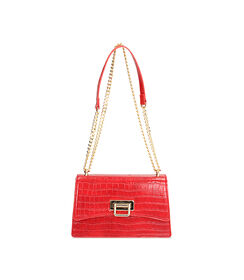 Borsa a tracolla da donna con stampa cocco rossa, Valerio 1966, 2551T6393CCROSSUNI, 001 preview