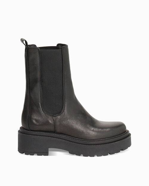 Beatles neri in vera pelle basic, BLACK