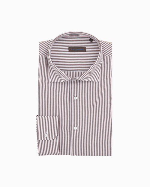 Camicia bianca e marrone in cotone, MULTI COLOR