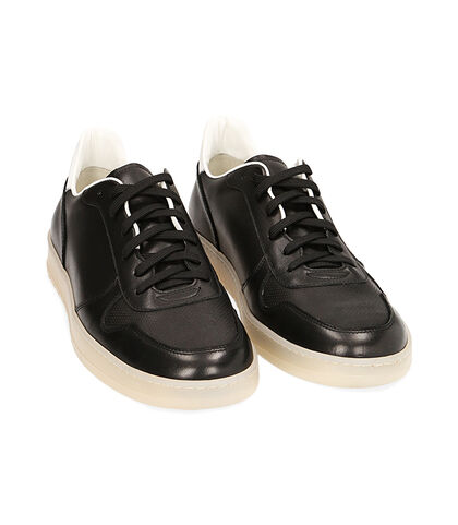 Sneakers nero/bianco in pelle, Valerio 1966, 2195T1142PENEBI039, 002
