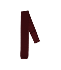 Cravatta bordeaux in cotone con fondo dritto, Valerio 1966, 11I9T0024TSBORDUNI, 001 preview