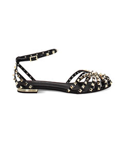 Ballerine da donna borchiate in vernice nera, Valerio 1966, 25G4T2056VENERO036, 001 preview