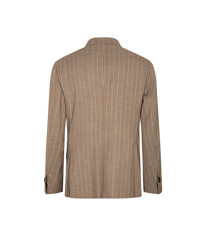 Completo giacca marrone-beige a righe sottili, Valerio 1966, 2786T1001TSMABE42, 002