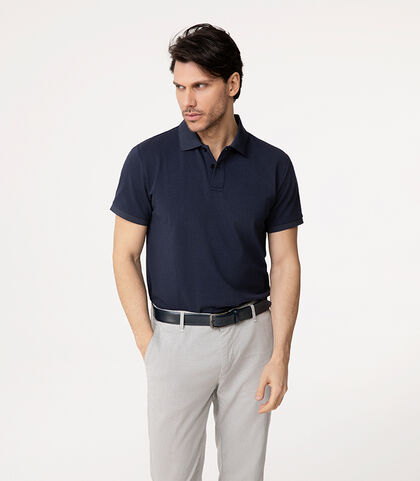 Polo blu navy design essenziale, Valerio 1966, 2779T2118TSBLUNI, 002
