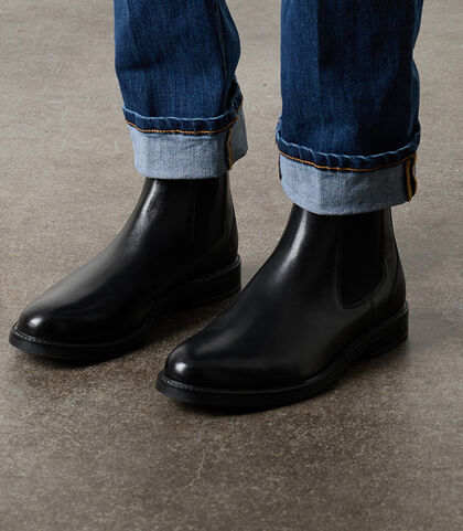 Beatles neri in vera pelle eleganti, Valerio 1966, 26N4T6504PENERO039, 002