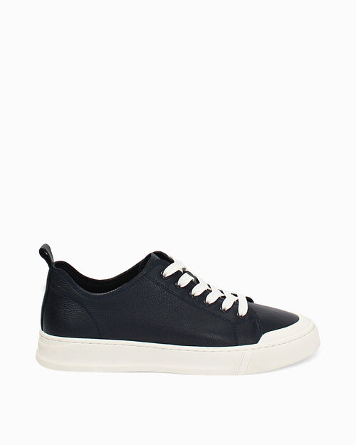 Sneakers da uomo blu in pelle, NAVY BLUE