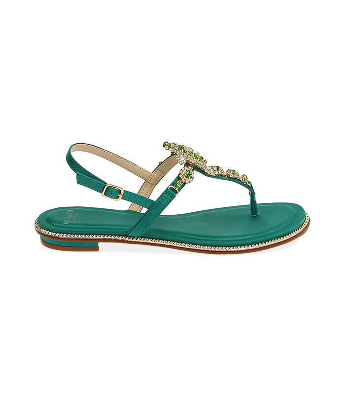 sandali raso verde