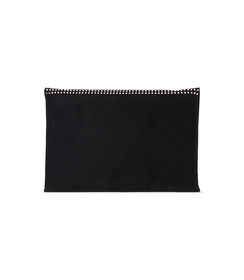 Pochette nera-argento in microfibra con pietre, Valerio 1966, 2451T6013MPNEARUNI, 003 preview