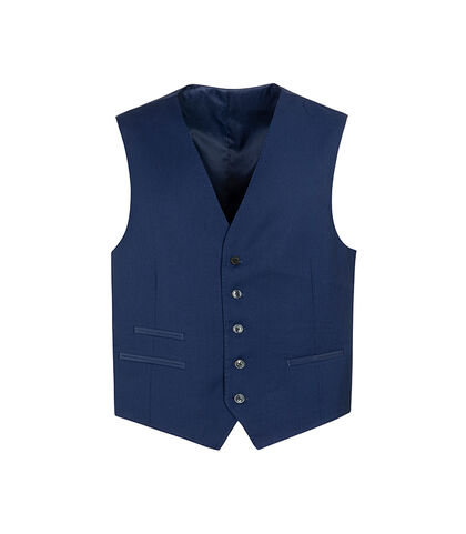 Gilet blu royal con bottoni rivestiti, Valerio 1966, 2786T3003TSBLRL42, 001