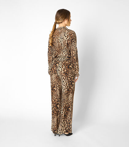 Pantaloni da donna leopard-marrone, Valerio 1966, 25C9T4352TSLEMAI, 002