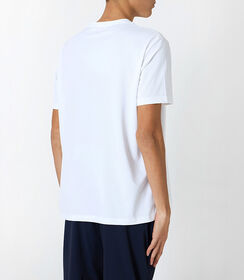 T-shirt da uomo bianca tinta unita, Valerio 1966, 25N8T0044TSBIANL, 002 preview