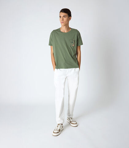 Pantalone da uomo vestibilità over bianco, Valerio 1966, 2524T0052COBIAN42, 001