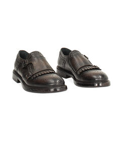Stringate senza lacci da uomo in testa di moro, Valerio 1966, 2453T4001PEMORO039, 002 preview