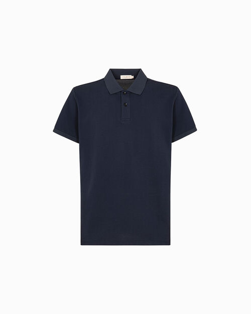 Polo blu navy design essenziale, NAVY BLUE