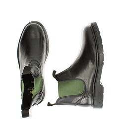 Chelsea boots nero/verde in pelle, Valerio 1966, 1877T6122PENEVE046, 003 preview