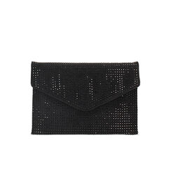 Pochette nera in microfibra con pietre, Valerio 1966, 2451T6013MPNENEUNI, 001 preview